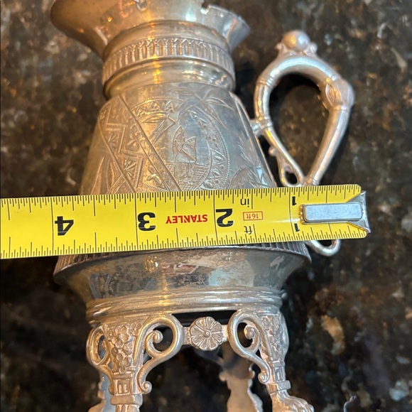 Ornate Silver Plate Pitcher - Picture 5 of 5